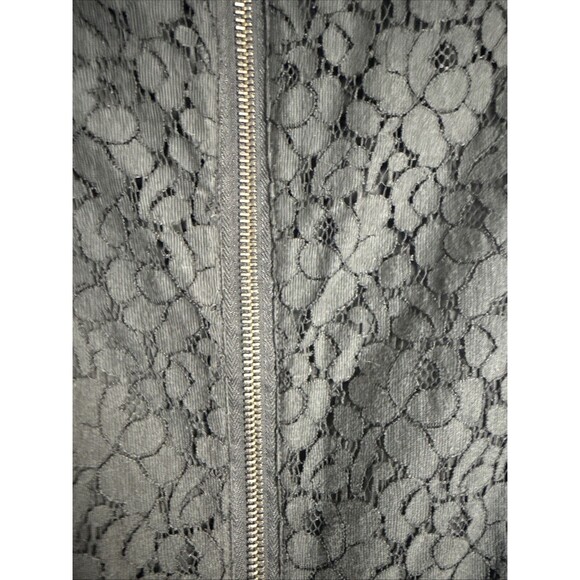 Benetton Womens Cotton Black Lace Dress Med‎ Classic Minimalist Feminine Career - Picture 6 of 12